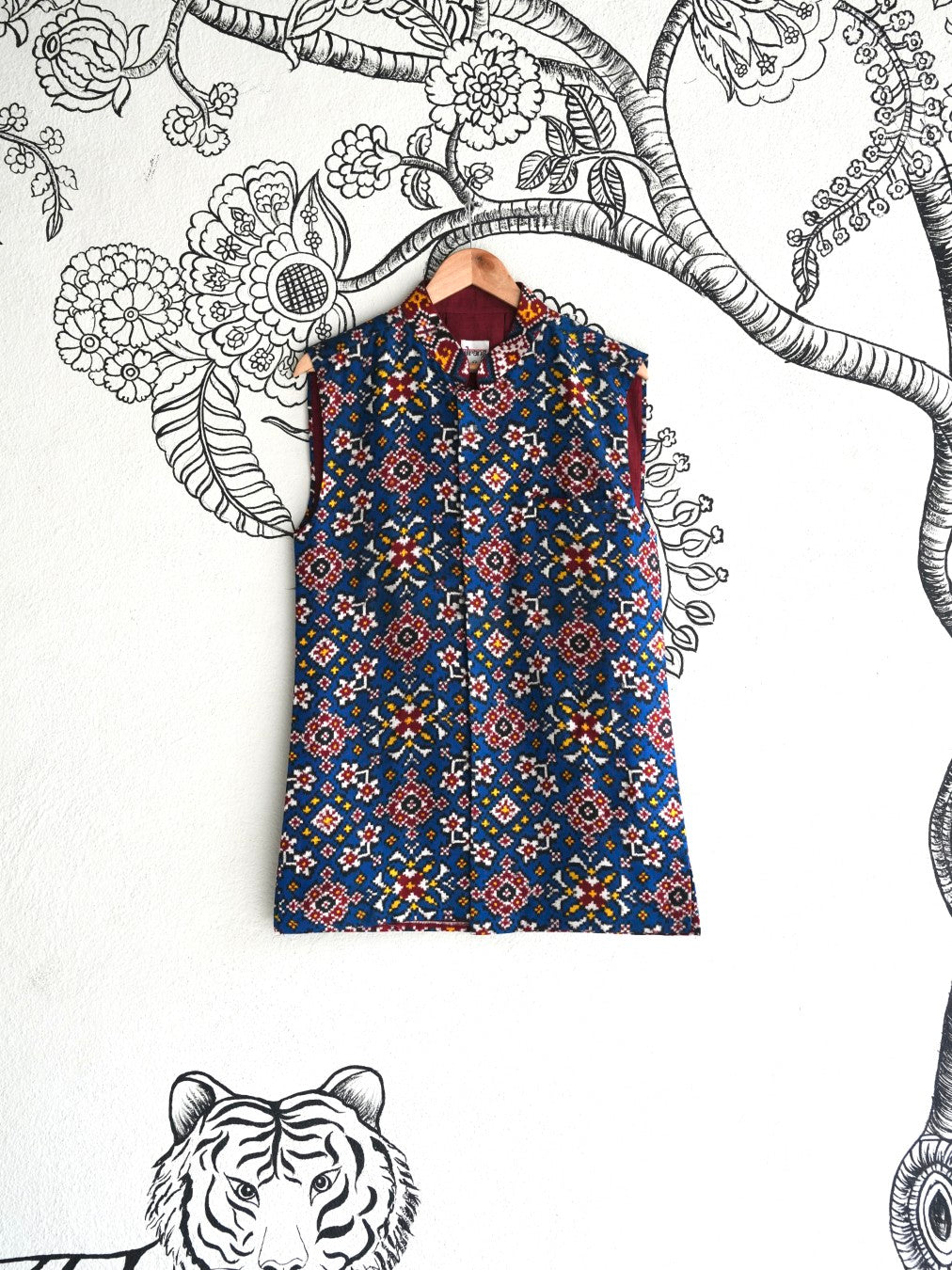 Blue Handwoven Patan Patola Bandi