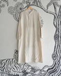 White Handwoven Tussar Embroidered Kurta