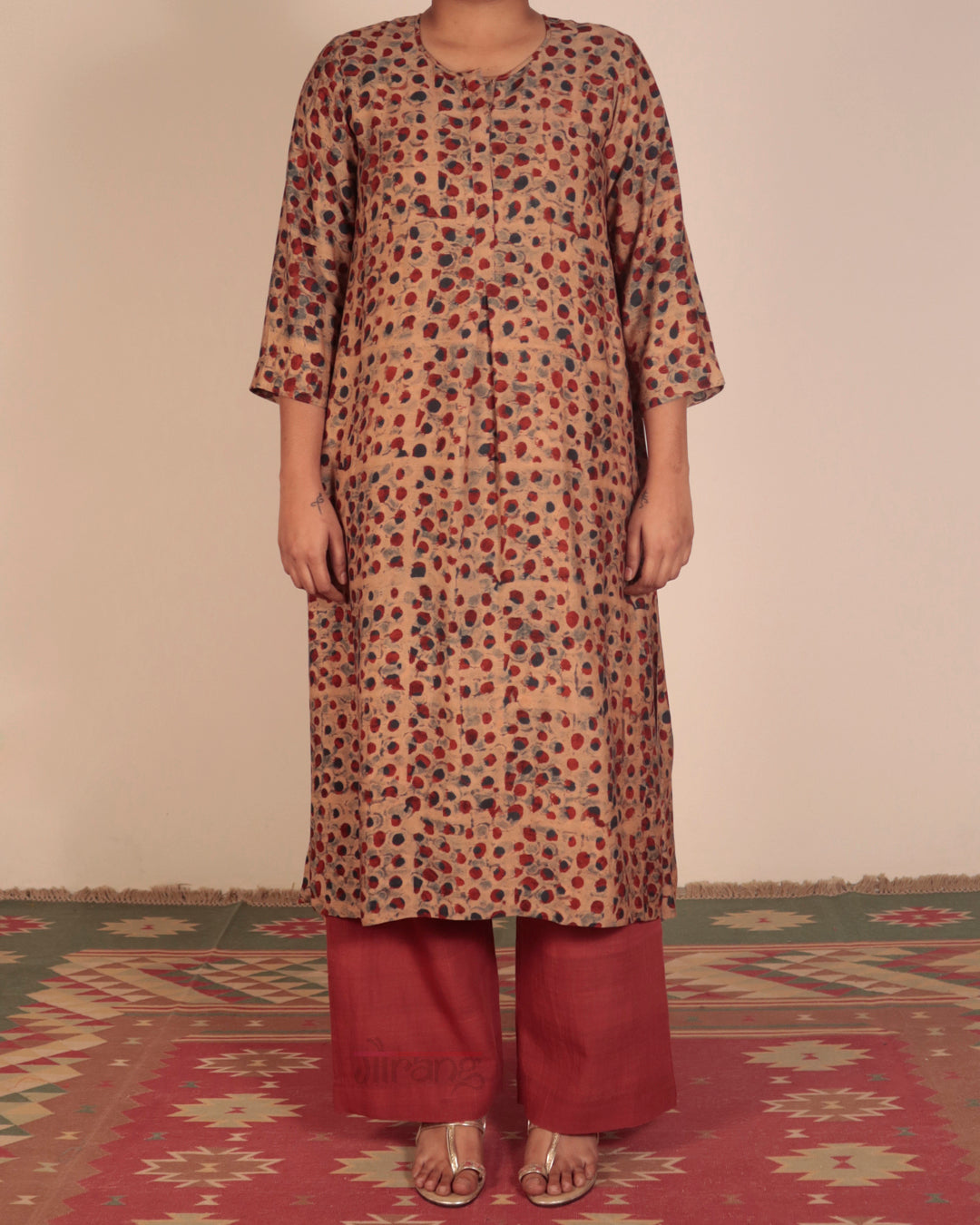 Yellow Printed Kurta