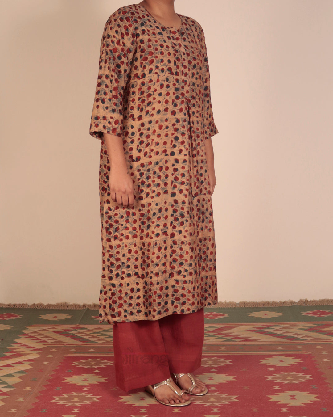 Yellow Printed Kurta