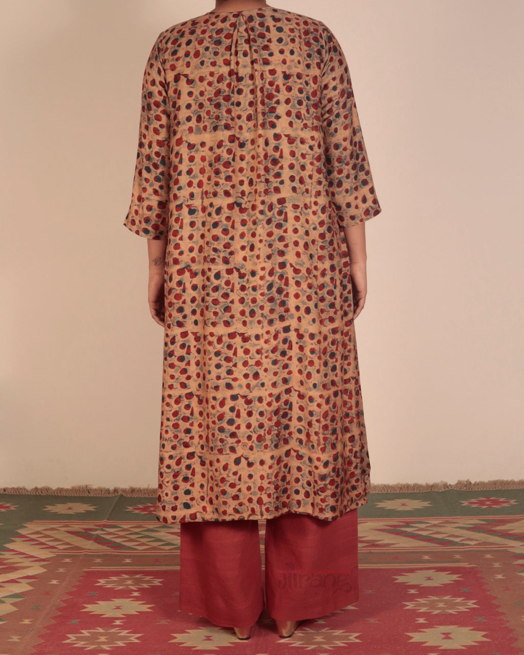 Yellow Printed Kurta
