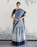 White Handwoven Silk Double Ikat Lehenga