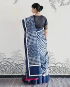White Handwoven Silk Double Ikat Lehenga