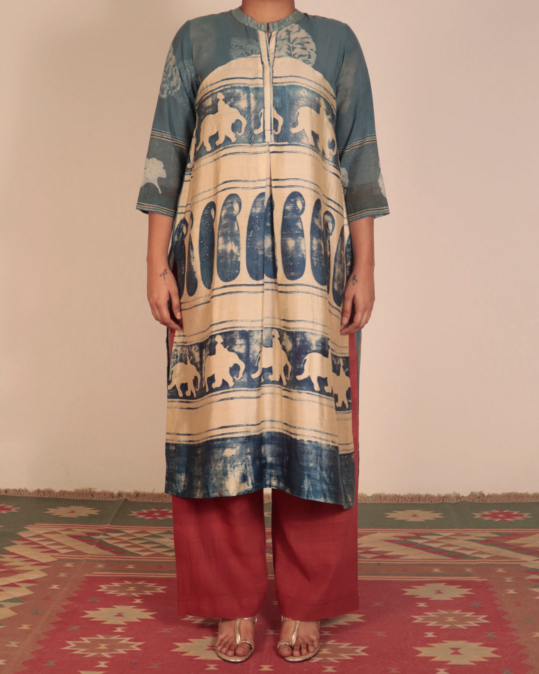 Blue Printed Kurta
