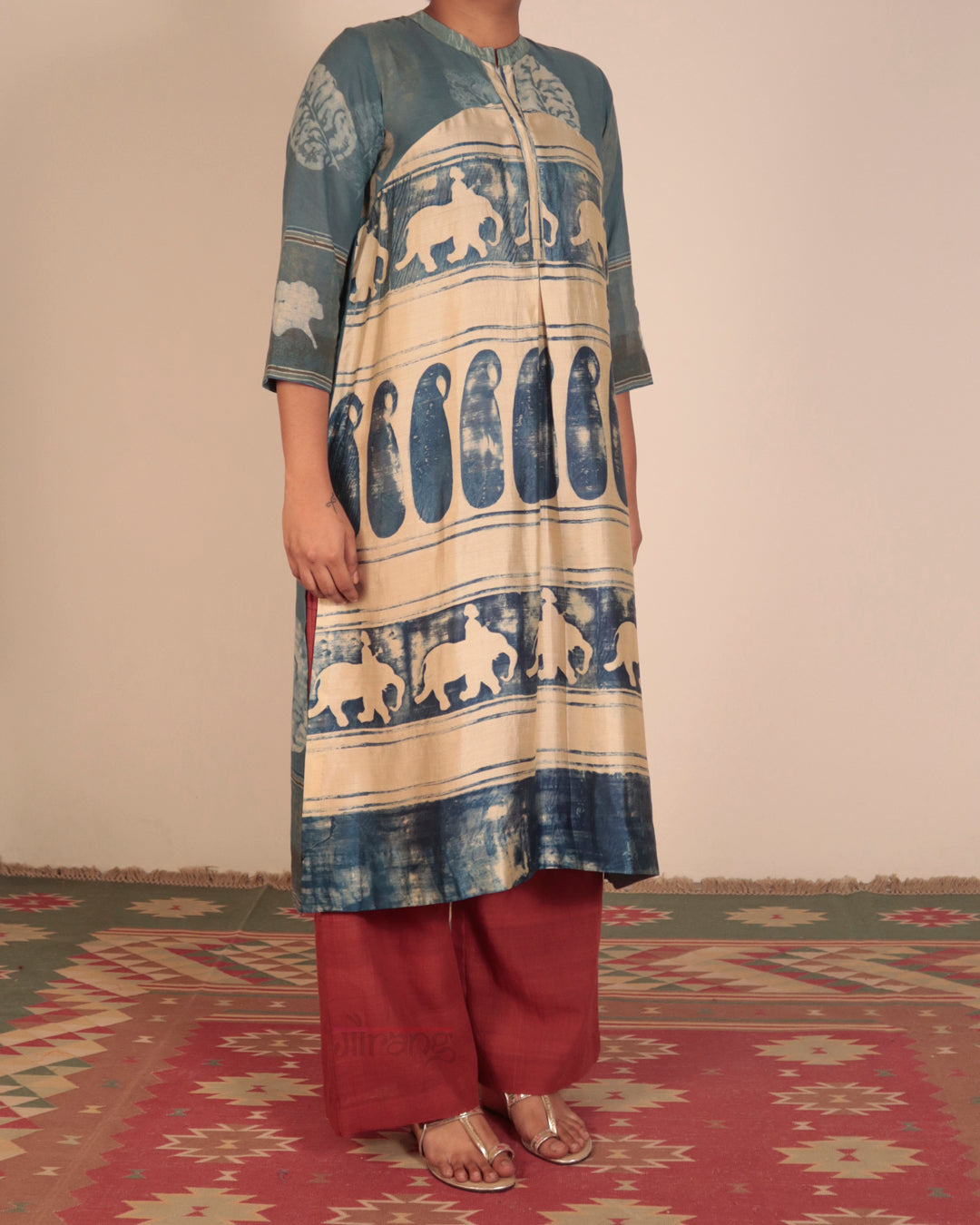 Blue Printed Kurta