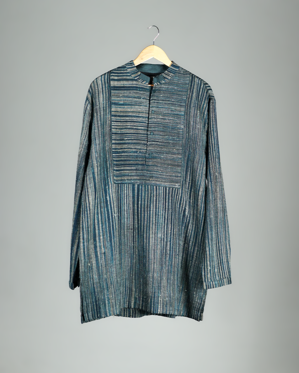 Green Handwoven Muga Silk Short Kurta