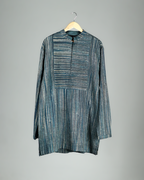 Green Handwoven Muga Silk Short Kurta