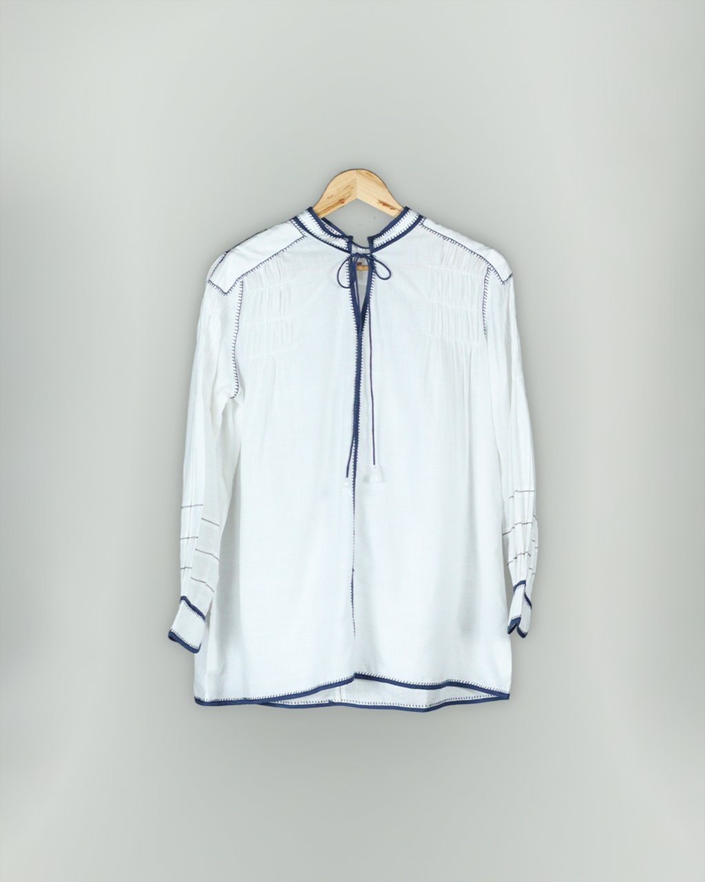 White Handwoven Cotton Shirt