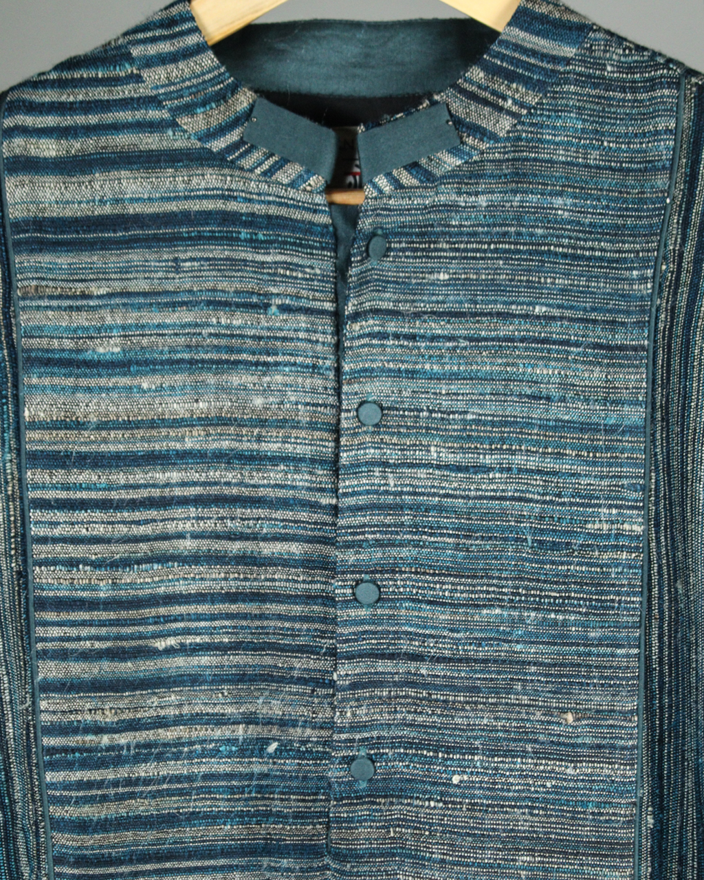 Green Handwoven Muga Silk Short Kurta