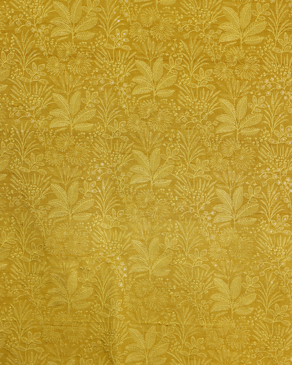 Yellow Handwoven Tussar Silk Embroidered Kurta