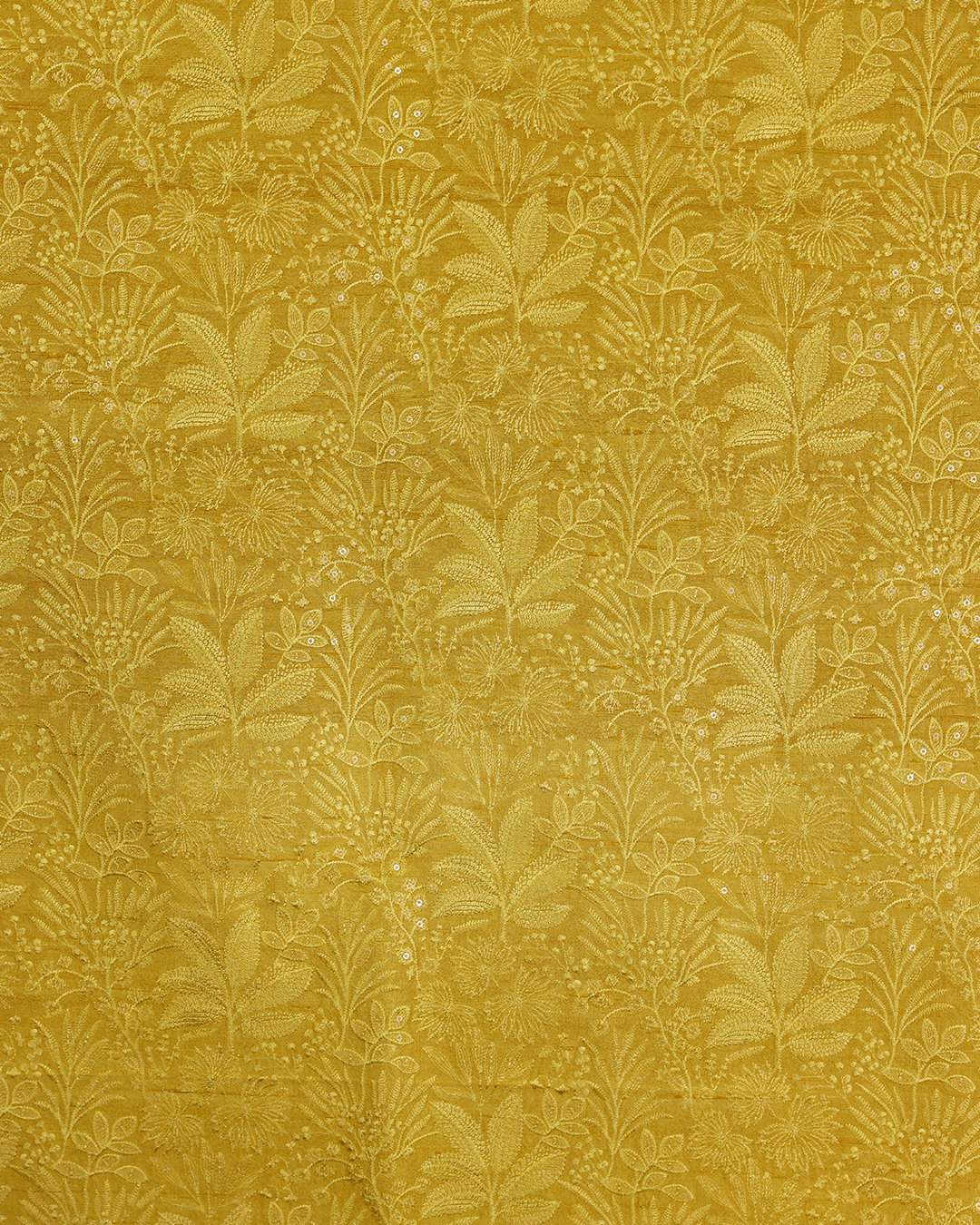 Yellow Handwoven Tussar Silk Embroidered Kurta