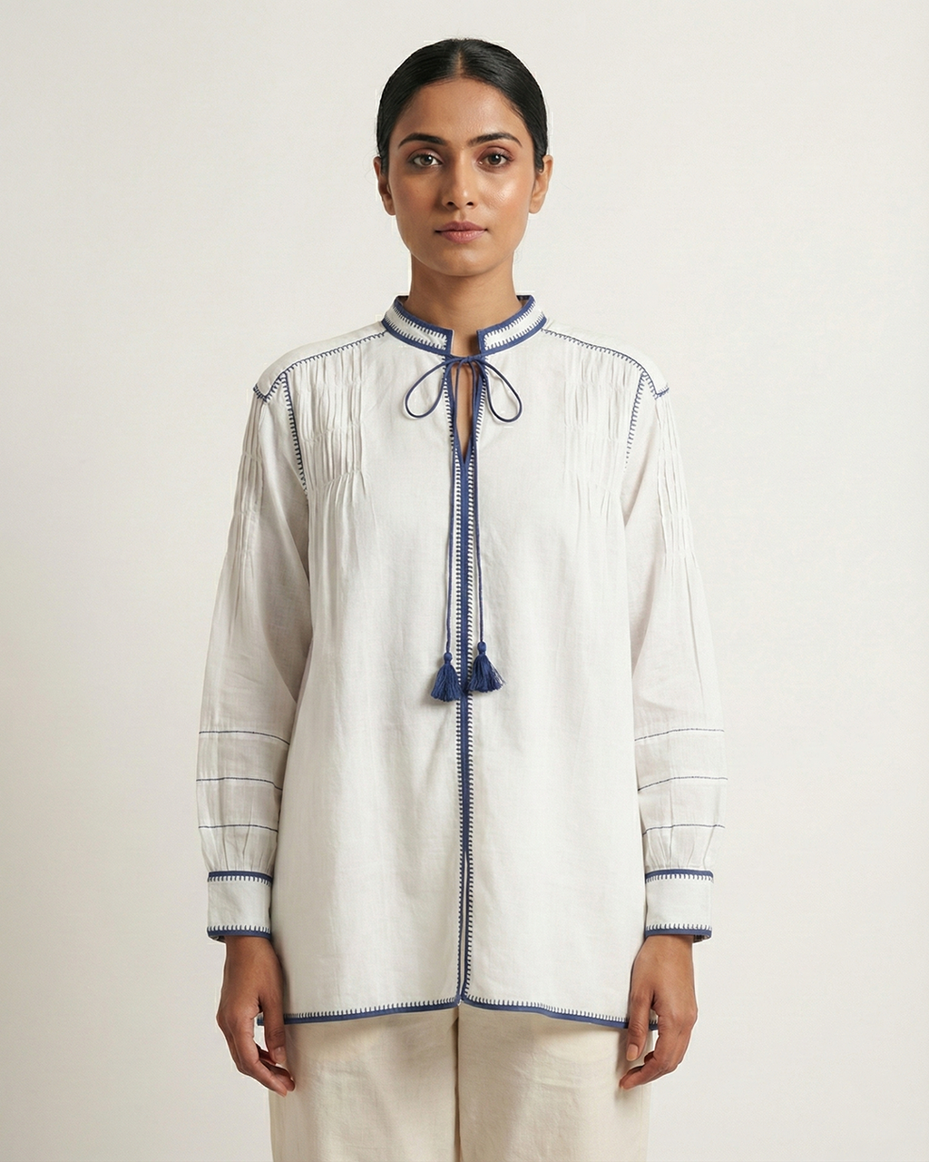 White Handwoven Cotton Shirt