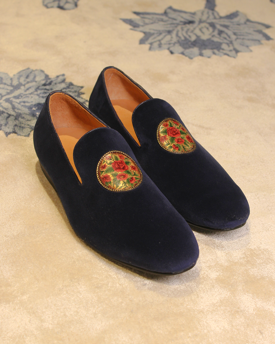 Hand Painted Velvet Slipper