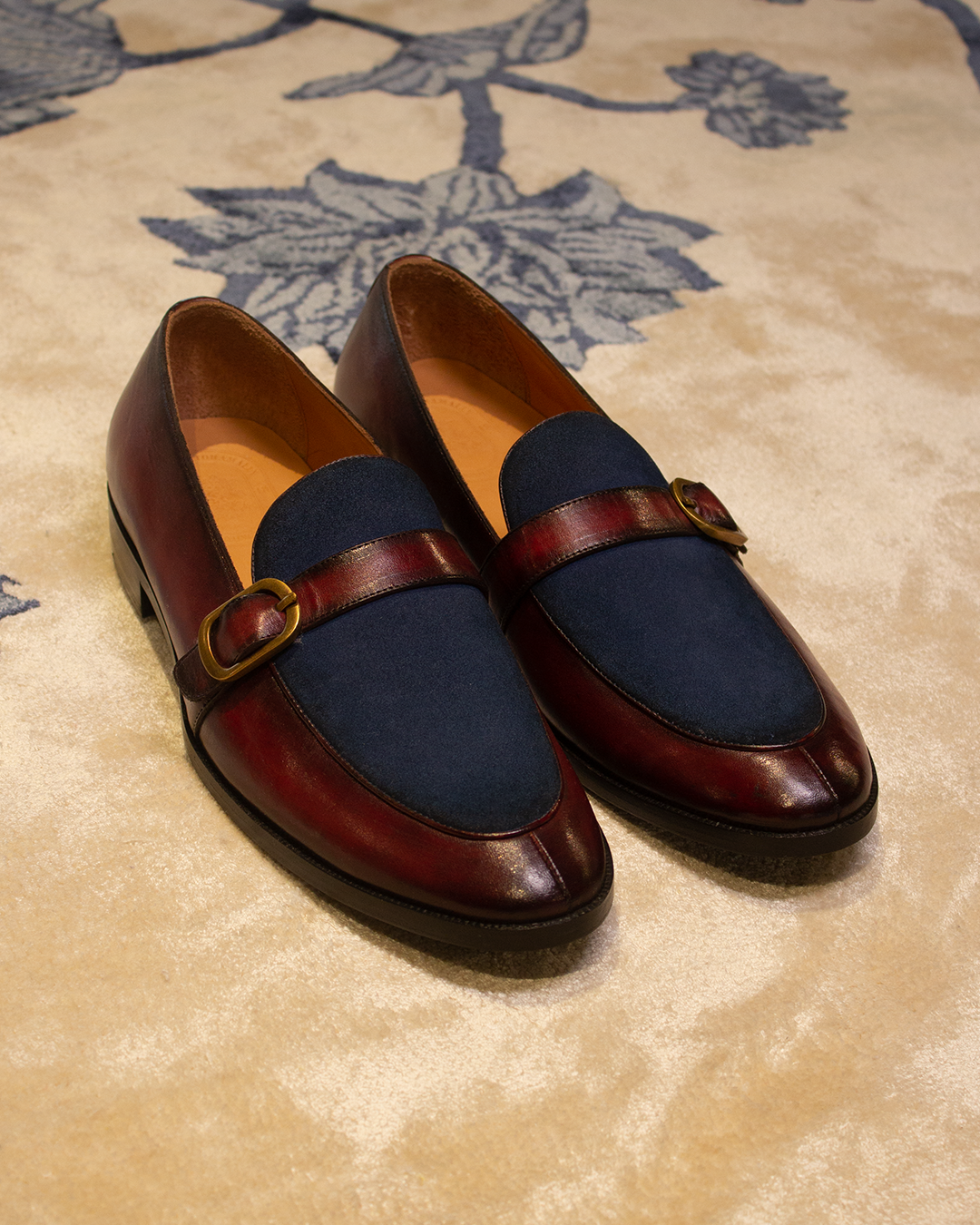 Patinated Single Monk Loafer