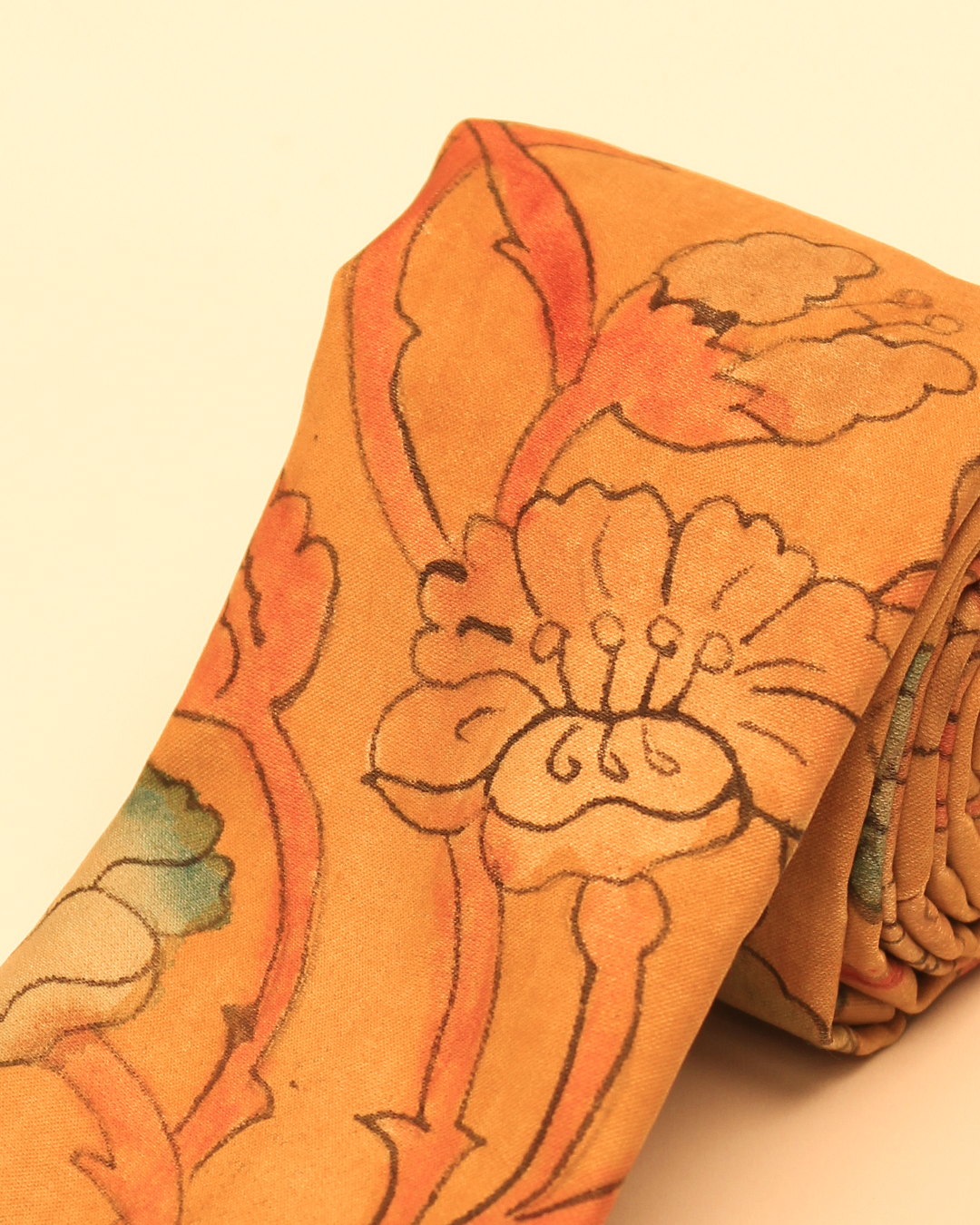 Handpainted Kalamkari Tie