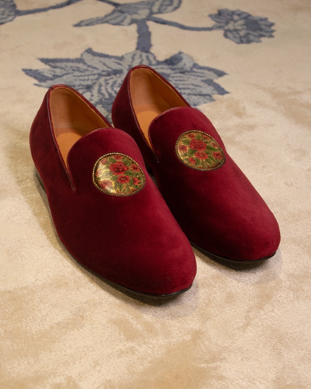 Hand Painted Velvet Slipper