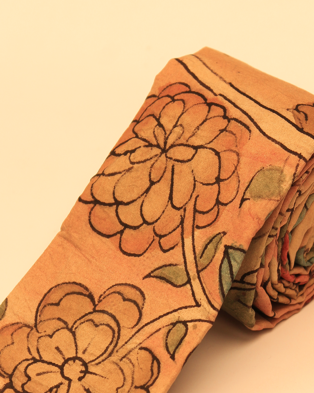 Handpainted Kalamkari Tie