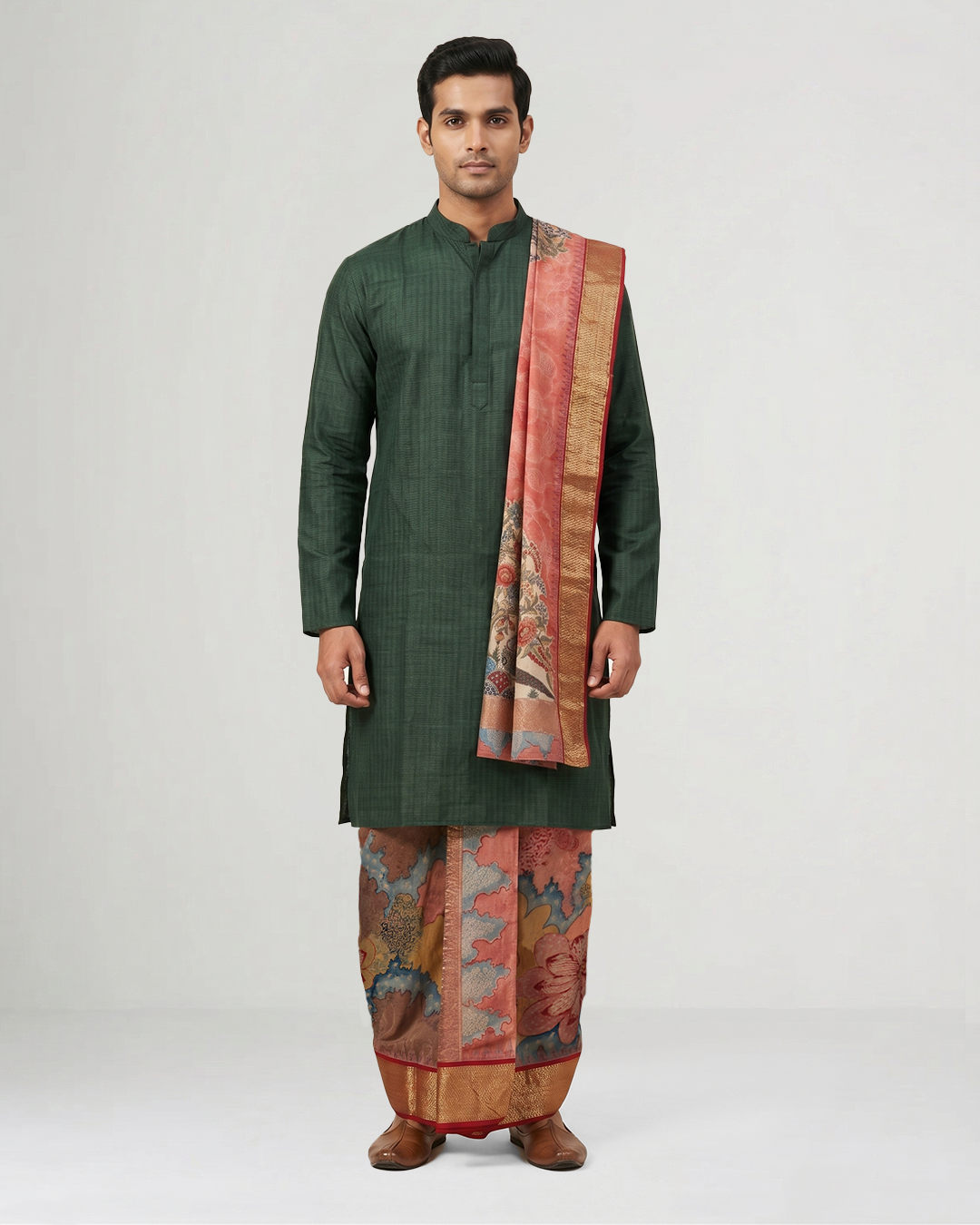 Handpainted Kalamkari Dhoti Kurta Set