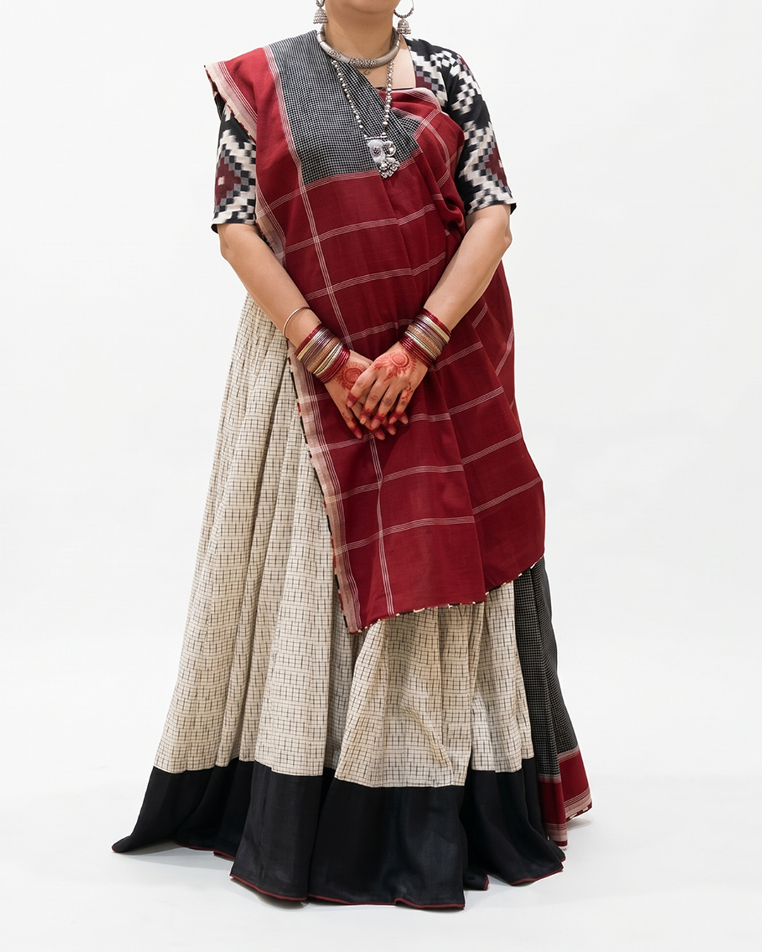 Handwoven Cotton Ikkat Lehenga