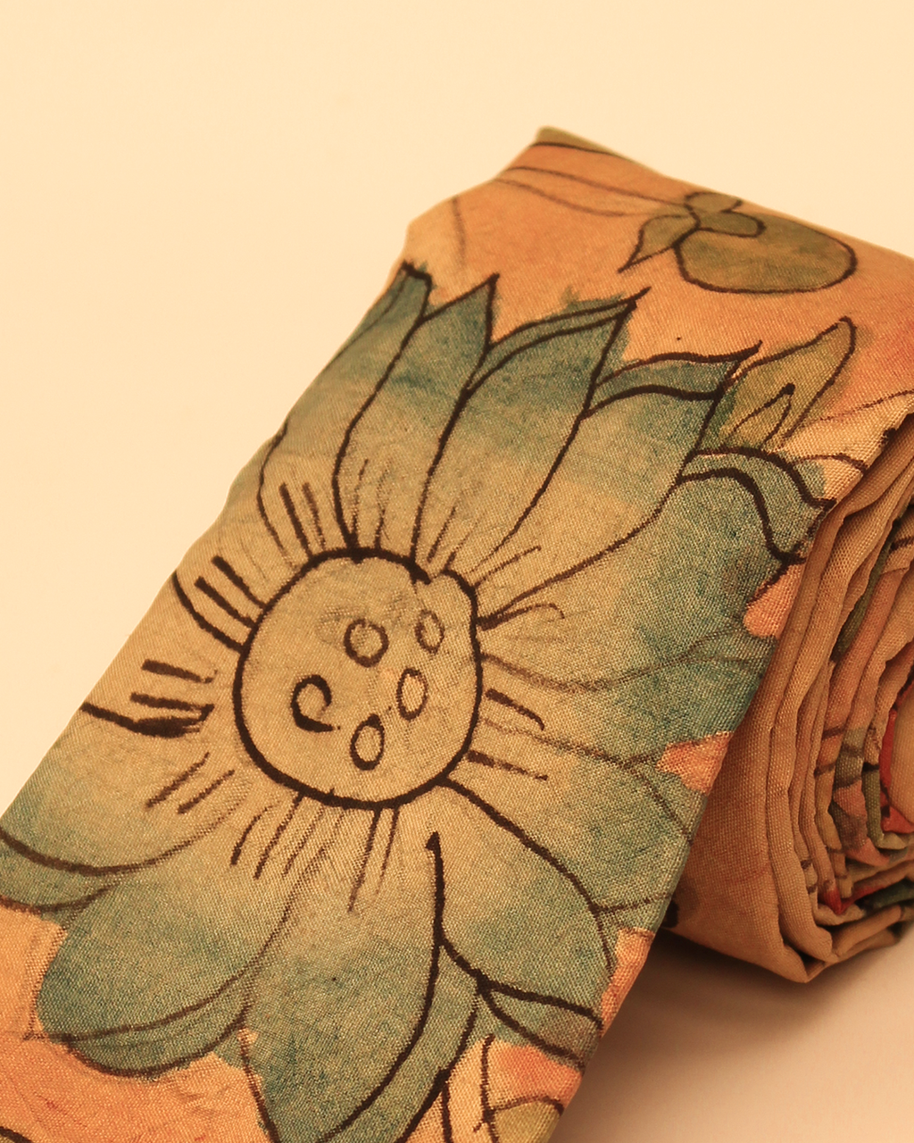 Handpainted Kalamkari Tie