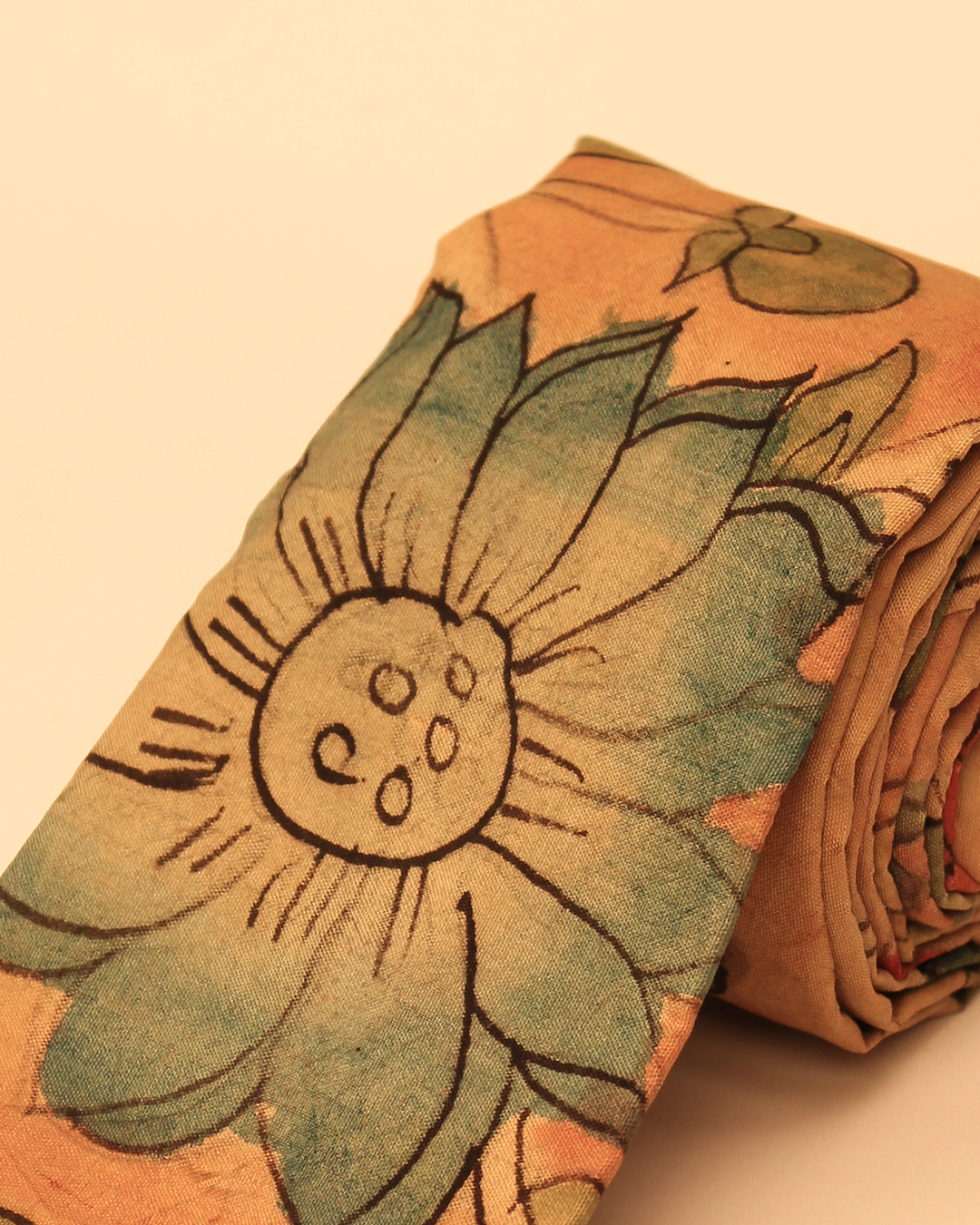 Handpainted Kalamkari Tie