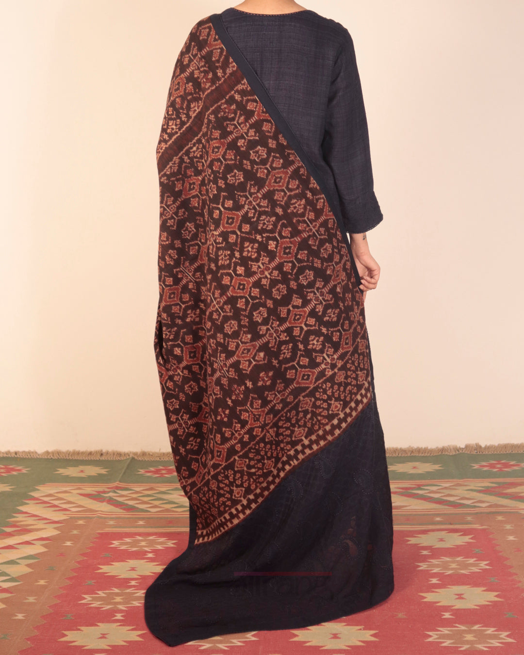 Blue Ikkat Kurta Set