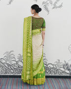 Green Handwoven Banaras Georgette Lehenga