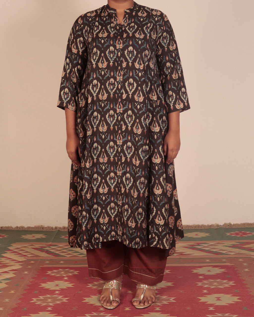 Black Printed Kurta