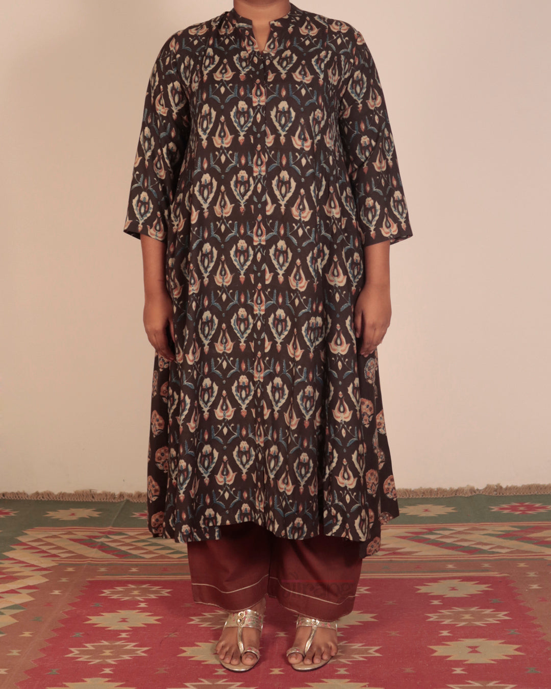 Black Printed Kurta