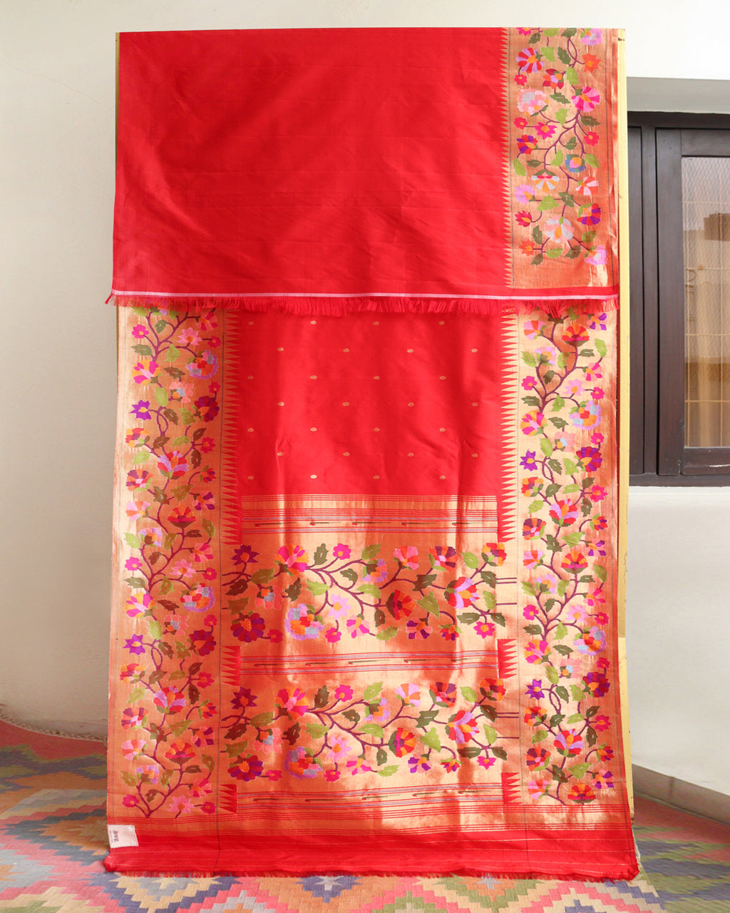 Red Paithani Saree