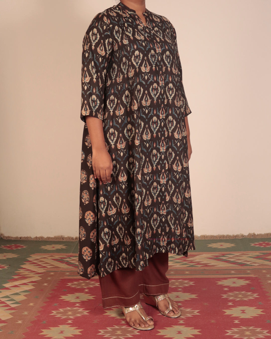 Black Printed Kurta