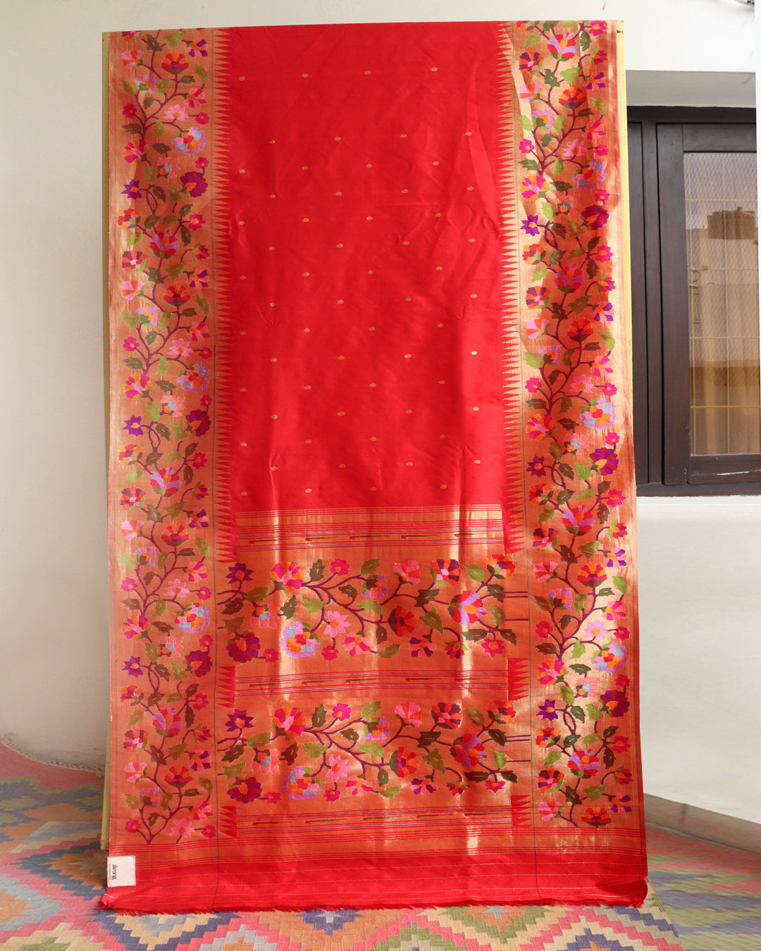 Red Paithani Saree