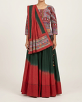 Handwoven Khadi Double Shade Lehenga