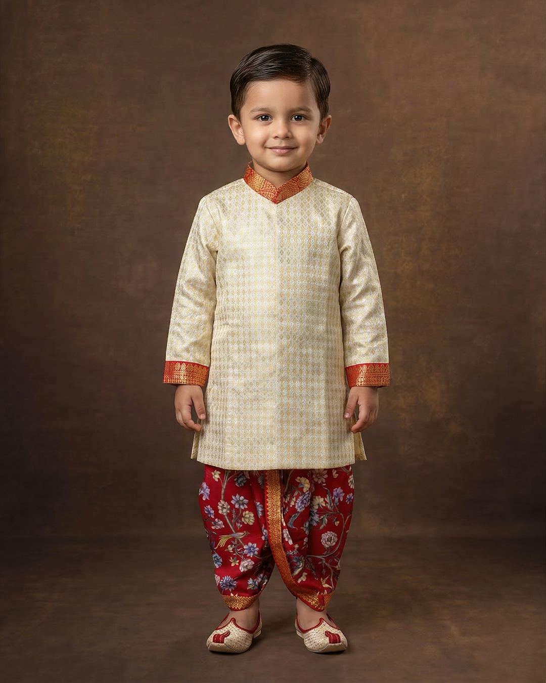 Handwoven Kanjeevaram Dhoti Set