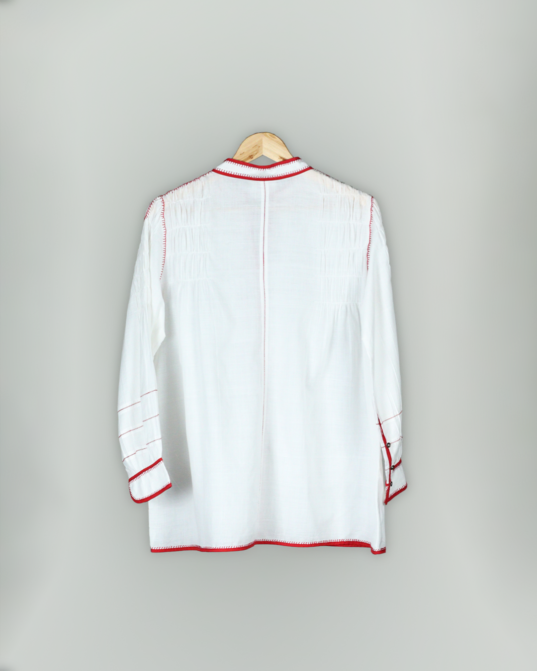 White Handwoven Cotton Shirt