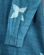 Teal Handwoven Muga Silk Short Kurta