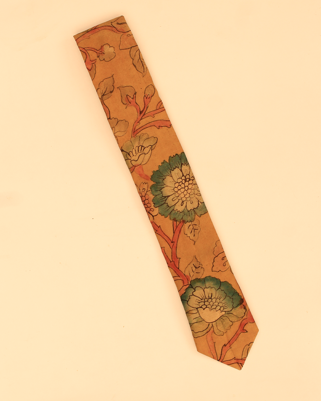 Handpainted Kalamkari Tie