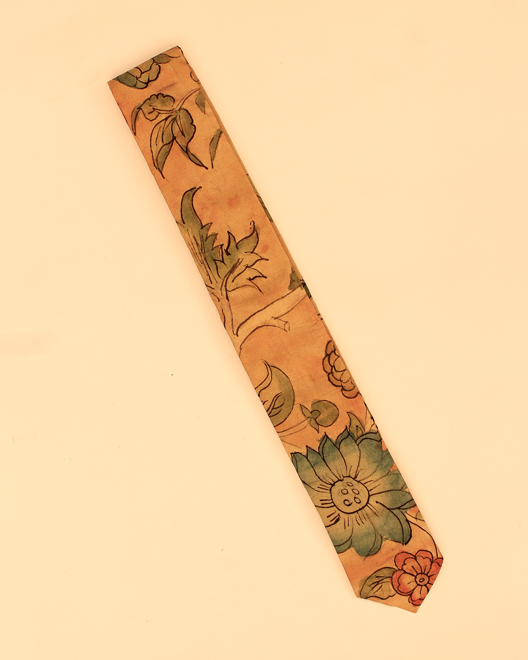 Handpainted Kalamkari Tie