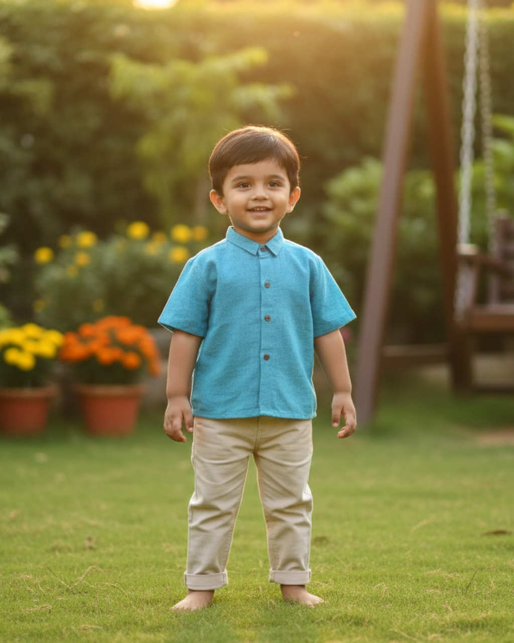 Half Sleeve Shirt With Collar