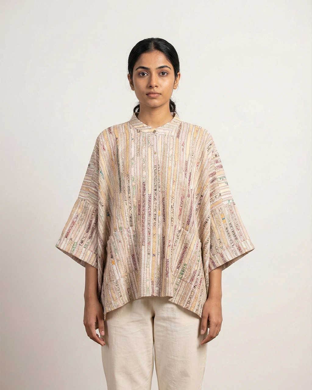 White Handwoven Kaftan