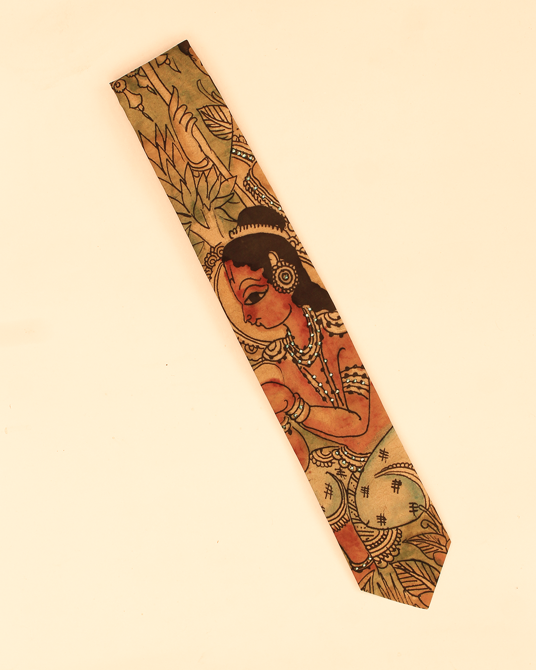 Handpainted Kalamkari Tie