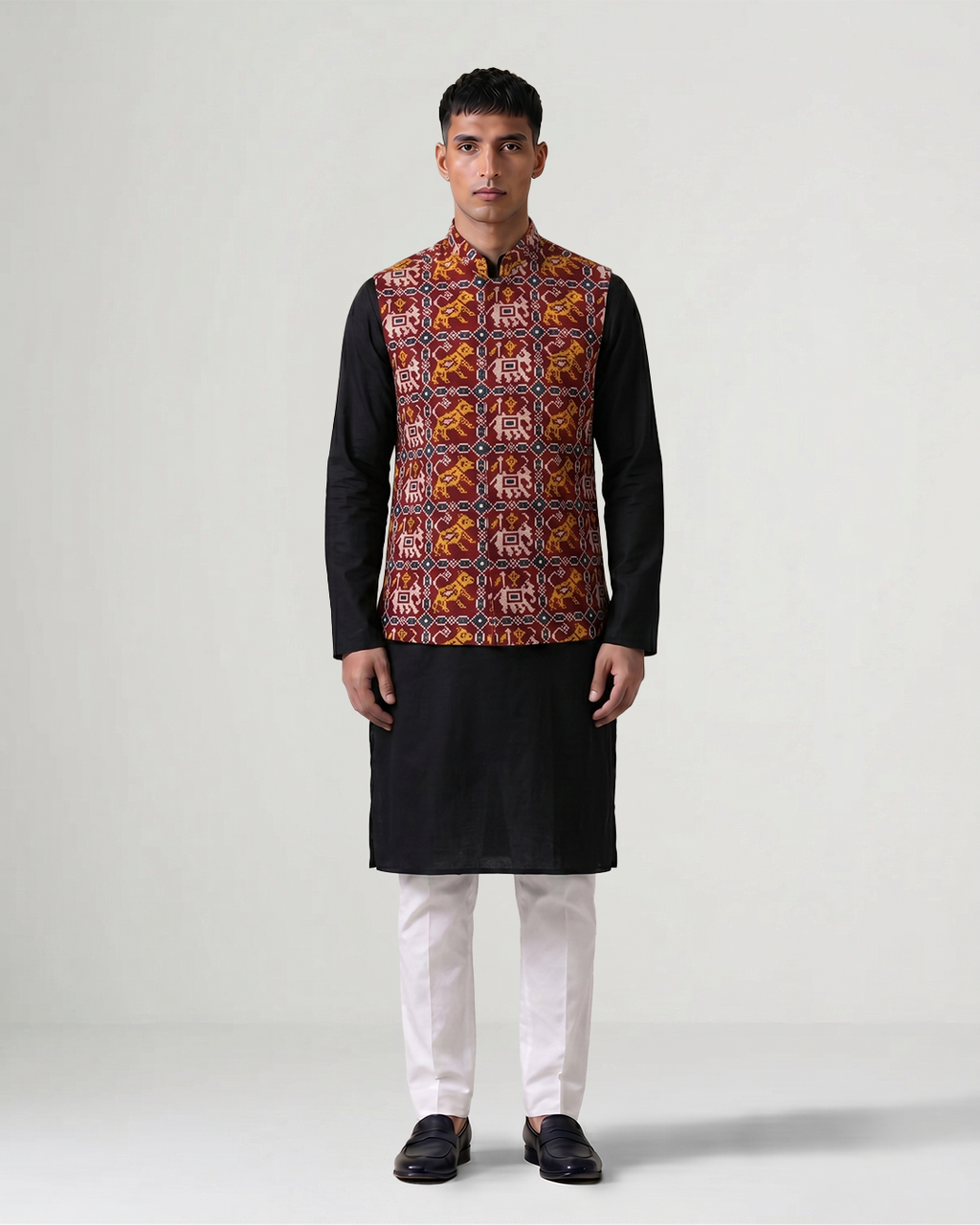 Red Handwoven Patan Patola Bandi