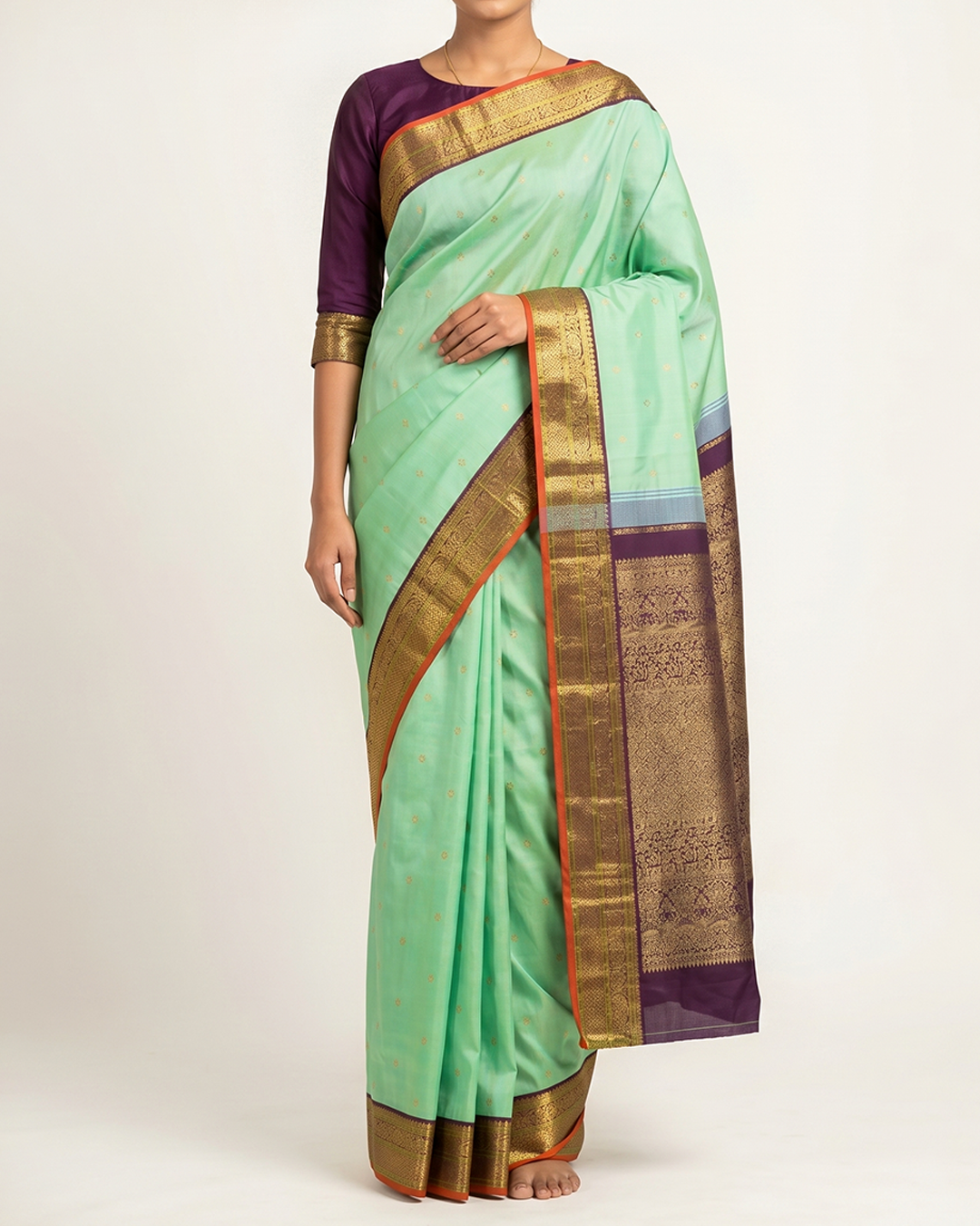 Green Handwoven Kanjeevaram Silk Saree