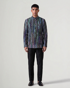 Gaurang Men × Paiwand Multi-Weave Bandhgala - Blue
