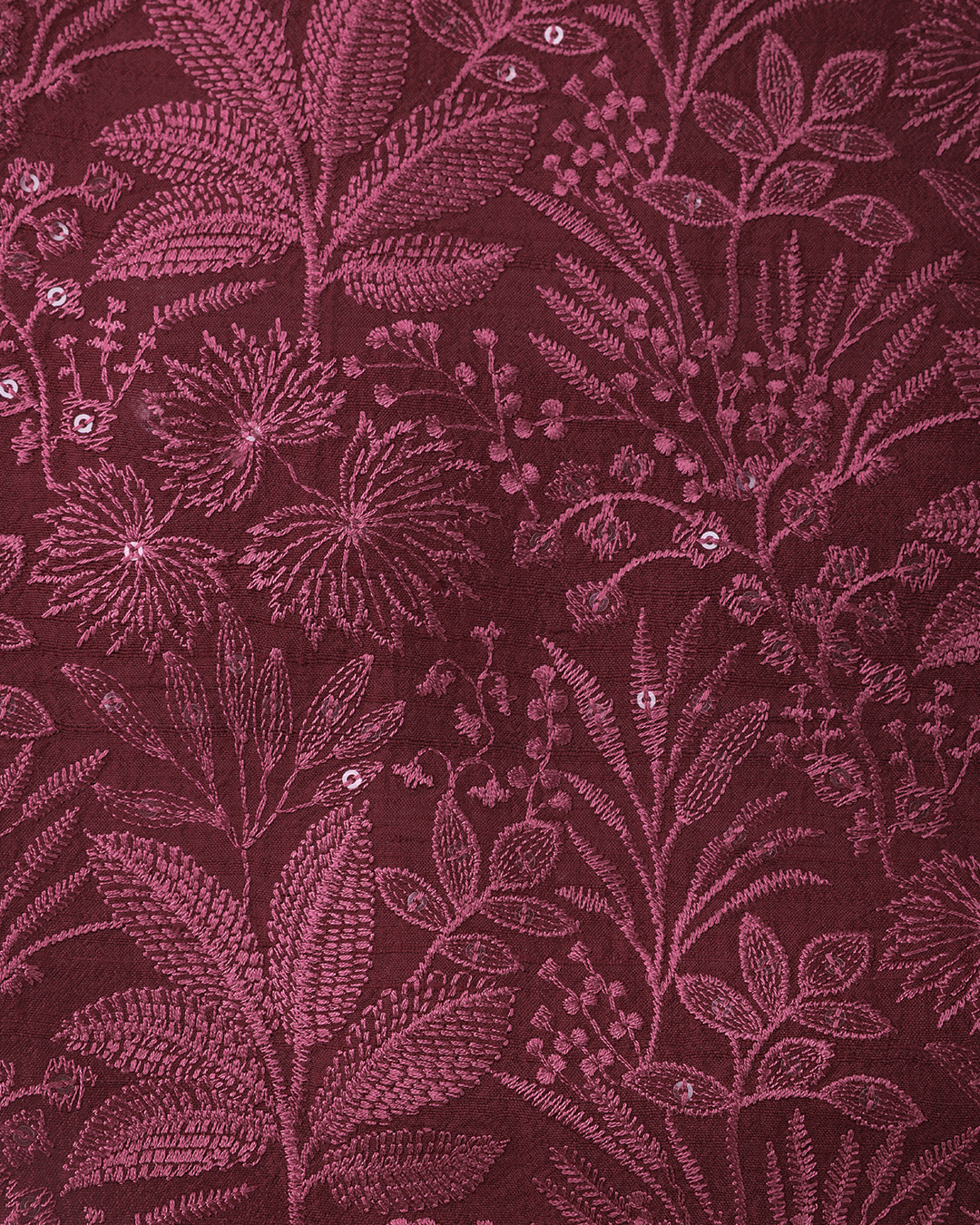 Maroon Handwoven Tussar Silk Embroidered Bandhgala