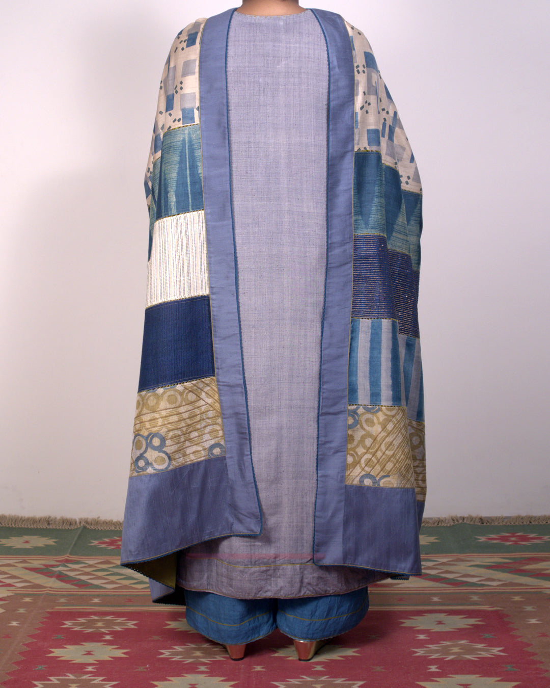 Blue Embroidered Kurta Set