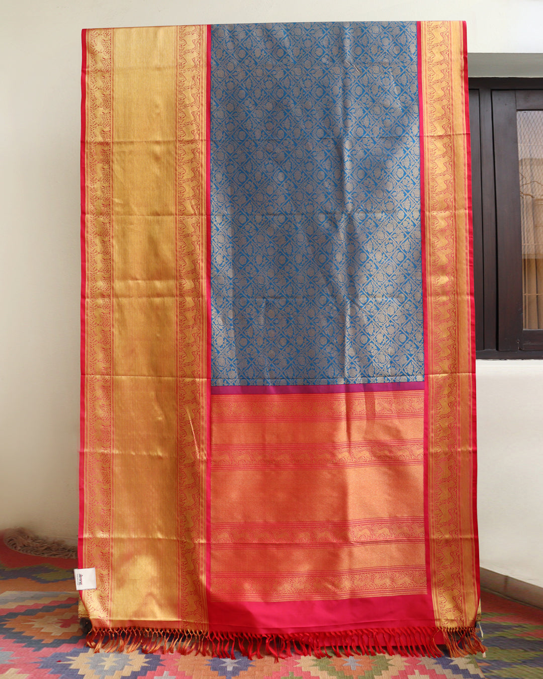 Blue Kanjeevaram Silk Saree