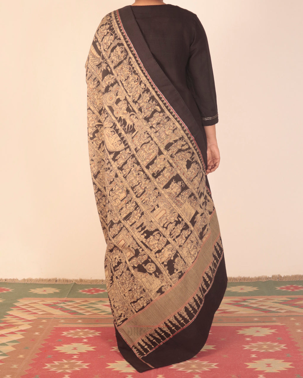 Black Hand Painted Kurta Set