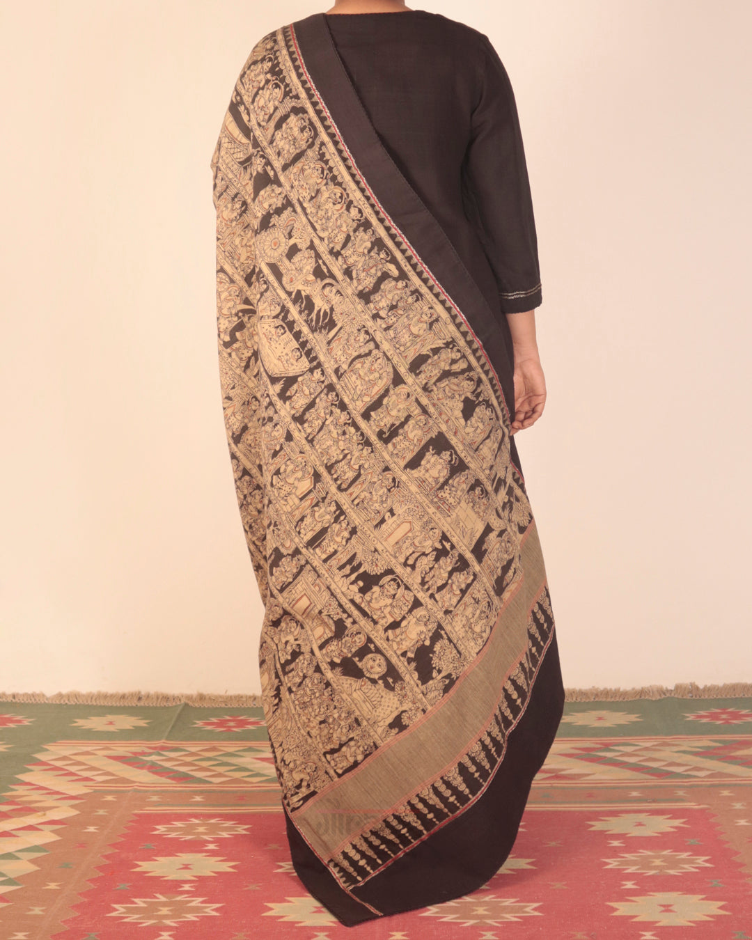 Black Hand Painted Kurta Set