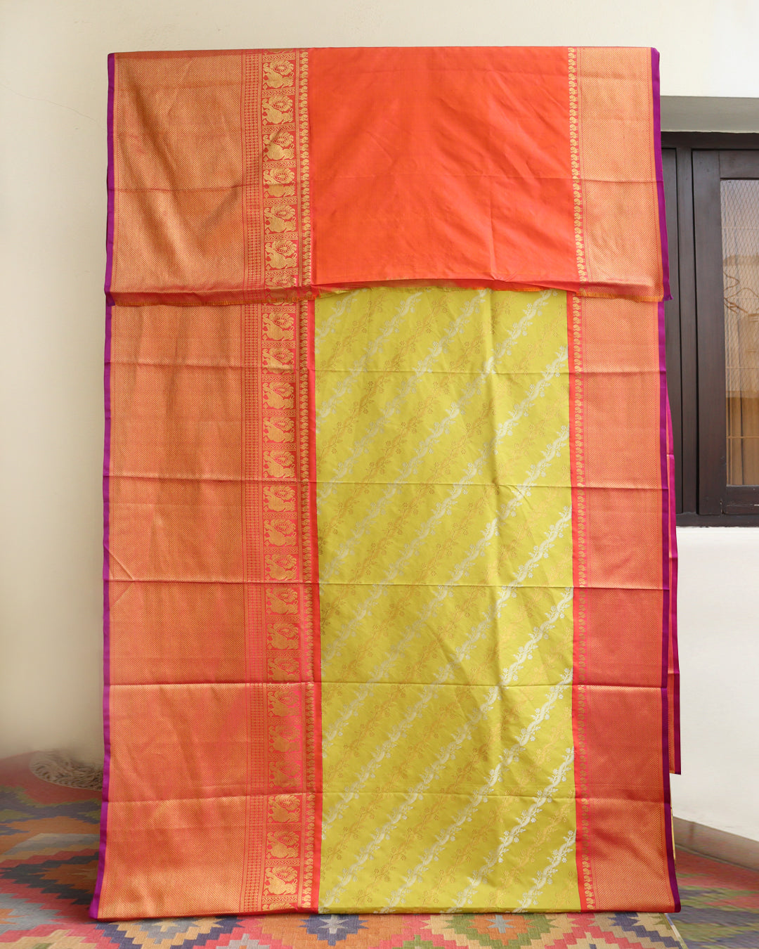 Yellow Kanjeevaram Silk Saree